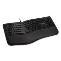 Kensington Pro Fit Ergo Wired Keyboard - Black-Ergonomist-approved design positions your hand for improved comfort
