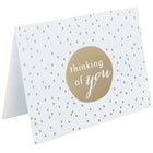 JAM Paper Thank You Cards Set, Thinking of You Greeting, Gold Tiny Dot, 10 Pack (D41111NGLMB)-5.25" x 3.75" cards