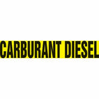 Accuform Signs Self-Stick Pipe Markers, 8" W x 1" H, 3/4", 1-1/4" Pipe Dia., Black On Yellow, 5 Pack-Colours Black on Yellow