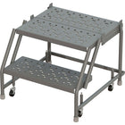Tri-Arc Manufacturing Deep Top Step Rolling Ladder, Platform Height: 70", No. of Steps: 7, Step Width: 24" (KDSR107246-D2)-No. of Steps: 7