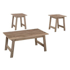 Monarch Specialties 7931P Table Set - 3Pcs Set/Dark Taupe-3 piece table set includes a rectangular coffee table and two matching square end tables