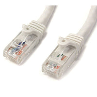 StarTech Cat6 Patch Cable with Snagless RJ45 Connectors, 75 Ft, White-50-micron gold connectors ensure optimum conductivity while eliminating network signal loss due to oxidation or corrosion