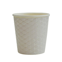 Tannex Double Wall Paper Hot Cups - 4oz - White - 200 Pack-Serve your hot and cold beverages with confidence