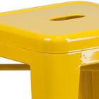 Flash Furniture – Tabouret de comptoir de 24 po en métal sans dossier, int/ext, siège carré, jaune (CH3132024YL)-Capacité de poids de 500 lb