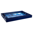 Truu Design Decorative Serving Tray Set, Set of 3, 18.5 x 13.5 inches, Blue-Design: each tray features trendy and unique indigo prints finished in contrasting water color painting that will spruce up any home decor
