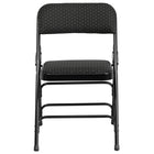 Flash Furniture HERCULES Series Curved Triple Braced & Double-Hinged Black Patterned Fabric Metal Folding Chair-Padded Metal Folding Chair