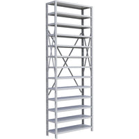 Metalware RK417 Boltless Shelving Unit, 13-Shelves, 36" x 24" x 100", Light Grey-Adjustable shelving system that provides high strength, yet economical storage capacity for your needs