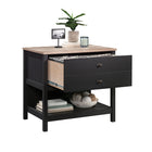 Sauder Cottage Road Lateral File Cabinet - 1 drawer - Legal - Raven Oak (431263)-Dark Wood/Raven Oak/Engineered Wood