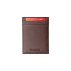 Champs Leather RFID Mag Hybrid Wallet - Brown-Genuine Leather