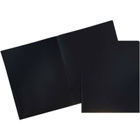 JAM PaperMD – Chemise d’école avec deux pochettes en plastique biodégradable, jaune, paquet de 12-Taille : 9 x 12 po