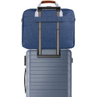 Vangoddy Shoulder Carrying Bag with Handle For 14" Laptop - Blue-Dual zipper openings along with padded carrying straps for convenient access and comfortable wear