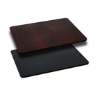 Flash Furniture 30" x 48" Rectangular Table Top with Black or Mahogany Reversible Laminate Top-Restaurant Dining Table Top