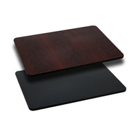 Flash Furniture 30" x 48" Rectangular Table Top with Black or Mahogany Reversible Laminate Top-Restaurant Dining Table Top
