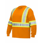 Forcefield Long Sleeve Safety Tee - Orange - X-Large-100% polyester fabric