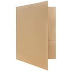 JAM Paper Premium Paper Cardstock Two Pocket Presentation Folders, Brown Kraft Paper Bag, 100 Pack (5166617481B)-Finish: texture