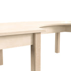 Flash Furniture - Table d'activites demi-lune Bright Beginnings de qualite commerciale en bois pour salle de classe (MKME088013)-Plateau de table en bois composite et pieds en hêtre