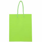 Jam Paper Glossy Gift Bags with Rope Handles - Medium - 8" x 10" - Lime Green - 3 Pack-Quantity: 3 per Pack