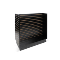 Can-Bramar Econoline H-Unit Slatwall Merchandisers - 48" D x 24" W x 54" H - Black-3/4" thick durable melamine laminate surface