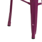 Flash Furniture 30" High Backless Purple Indoor-Outdoor Barstool-500 lb. Weight Capacity