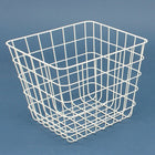 Cathay Importers Wire Square Basket, 11" W x 10" D x 9" H, White, 2 Pack-White wire basket