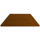 Flash Furniture Mobile 29.5"W x 57.25"L Trapezoid Oak HP Laminate Activity Table - Standard Height Adjustable Legs-Table can be used alone or grouped together for cooperative learning