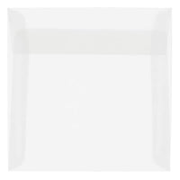 JAM Paper 9 x 9 Square Envelopes, Clear Translucent Vellum, 1000 Pack (2851355B)-Clear