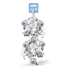 Millbrook Studios Swirly Bows, Silver/White, 12 Pack (00267)-2 bows per unit