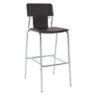 Avenue Six 30" Dorado Vinyl with Chrome Base Bar Stools, Black, 2 Pack-Bar Stool