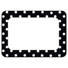 Teacher Created Resources Name Plates/Label 3 1/2" x 2 1/2" Black Polka Dots 2, 216 Pack (TCR5538)-Theme/design: Black Polka Dots 2