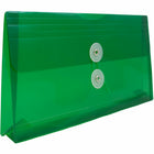 JAM Paper Plastic Envelopes with Button and String Tie Closure #10 Business Booklet - 5.25" x 10" - Green - 12 Pack -Quantity: 12 per pack