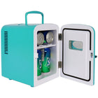 Koolatron Retro Portable 6 Can Thermoelectric Mini Fridge Cooler - 4 L / 4.2 qts - Aqua-Its 4.2 Quarts (4 Liters) capacity can keep up to six cans or four 500-ml bottles ice-cold and ready to enjoy