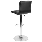 Flash Furniture Contemporary Black Vinyl Adjustable Height Barstool with Horizontal Stitch Back & Chrome Base - 2 Pack-Black Vinyl Upholstery