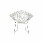 Nicer Furniture Bertoia Style Diamond Wire Chair - White PU Cushion-A versatile chair that can be used in any setting