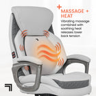 Sharper Image S-600 Active Lumbar Massage Chair - 27-3/4“ W x 30" D x 45-1/4" -48-1/4" H - White-With motor massager and heat