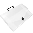 JAM Paper Briefcase, Small, 10 x 15 x 2, Clear, 2 Pack (2015 001g)-Dimensions: 10" x 15" x 2"