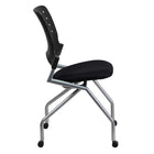 Flash Furniture HERCULES Series Ladder Back Mahogany Wood Restaurant Chair - Black Vinyl Seat - 2 Pack-Spacesaver Design