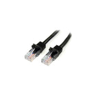 StarTech 45PATCH6BK 6' Cat 5e Snagless Patch Cable, Black-Features RJ-45 Male connector on both sides to facilitate easy connectivity