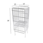 Eddie's Wire Dump Bins - 12" x 12" x 30" - Chrome (214113-1)-12" x 12" x 30"
