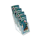 Azar Displays 4-Tier 4-Pocket Trifold Brochure Holder, 2 Pack (252388)-Made from plastic