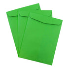 JAM Paper - Enveloppes ouvertes en papier texturé, 9 x 12 po, vert festif, 100/boîte-Ouverture : extrémité ouverte