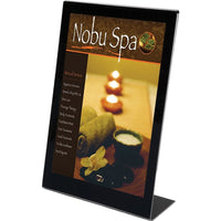 Staples Acrylic Sign Holder with Black Border, Letter Size-Permanent black border frames your message 