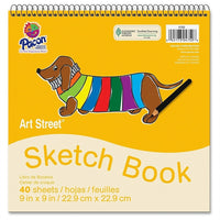 Pacon Art Street White Drawing Paper Pad, 9" x 9"-Size: 9"(H) x 9"(W)