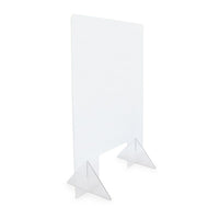 Eddie's Plexiglass Acrylic Protective Shield - 23"W x 32"H - Clear-Countertop Plexiglass Protective Barrier/Shield (Cashier Sneeze Guard)