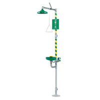 Haws Combination Emergency Shower and Eye/Face Wash Station, Plastic Bowl (SEB257)-Combination Emergency Shower and Eye/Face Wash Station
