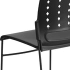 Flash Furniture HERCULES Series Black Sled Base Stack Chair with Air-Vent Back-Ergonomically Contoured Design