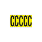 Accuform Signs Identify Locations, Supplies & Tools, Individual Letter & Number Markers, C, 3-7/8", 10 Pack-Character C