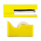 JAM Paper Office & Desk Sets, Stapler Tape Dispenser, Yellow (3378YE)-Stapler Size: 6 x 2.5 x 1.125 inches Tape Dispenser Size: 4.5 x 2.5 x 1.75 inches