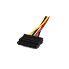 StarTech LP4 to 2x Latching SATA Power Cable Adapter, 12"-Cost-effective solution for powering two SATA drives from a single LP4 connection on the computer power supply, which eliminates the cost of a power supply upgrade for compatibility with SATA hard drives
