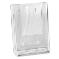 Eddie's Hang-Up Display Ltd. Wallmount Trifold Literature Holder - Clear - 4-3/8" W x 6" H - 30 Pack-Literature Holder