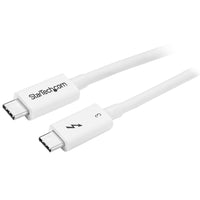 StarTech Thunderbolt 3 Cable, 40 Gbps, 1.2 ft, White (TBLT3MM1MW)-Compatible with Thunderbolt, USB, and DisplayPort devices
